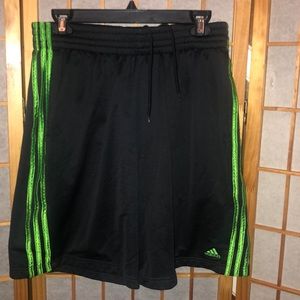 Men’s Adidas Gray and Green Shorts!